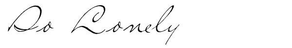 So Lonely font preview